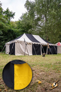 Marquee Tent - 5x8m - Epic Black/Fire Yellow
