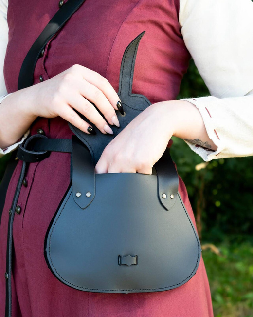 Marisol belt bag - Black- skórzana kaletka