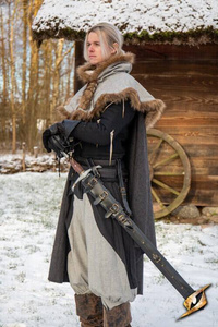 Adjustable Scabbard Black Faux Leather 97 cm - regulowana pochwa