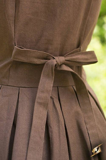 Peasant Dress - Dark Brown