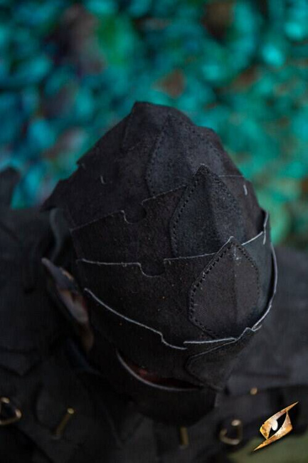 Assassin helmet - Suede - Black - hełm zamszowy