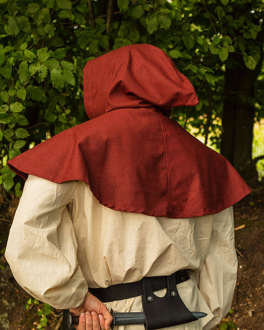 Notker hood canvas Burgundy - kaptur średniowieczny