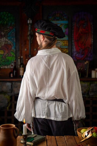 Crinkle Fencing Shirt - Ivory White