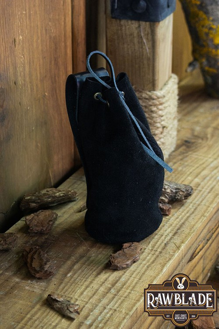 Adventurer Tube Pouch - Black - zamszowa sakiewka