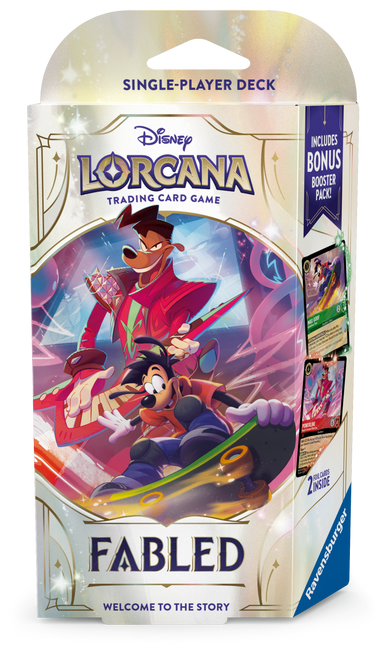 Disney Lorcana: Fabled Zestaw dwóch Starter Deck(2) Emerald and Ruby oraz Amber and Saphire