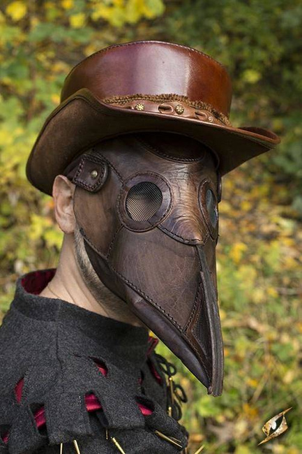 Plague Doctor Mask /Brown- maska Doktor Plaga