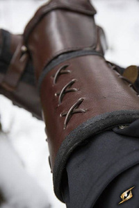 Leather Gauntlet right hand - Brown