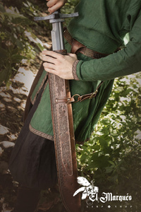 Longmesser Scabbard - Brown Viking - pochwa ma miecz