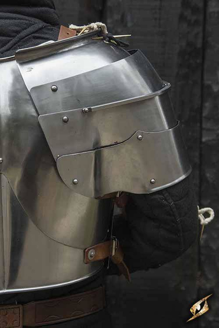 Milanese Pauldrons - Polished Steel