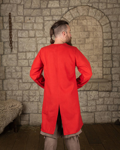 Shapur Folded Coat Wool Red - wełniany płaszcz