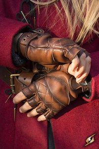 Celtic Gloves Leather - Brown