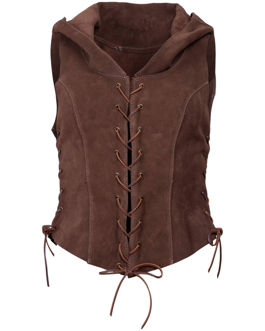 Sombra Vest - Brown - zamszowa kamizelka