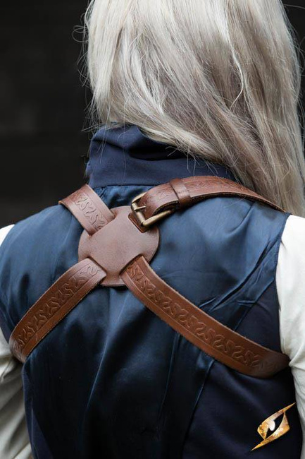 Wand Shoulder Holster - Brown Leather