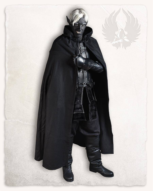 Aaron Cloak wool Black - wełniana opończa