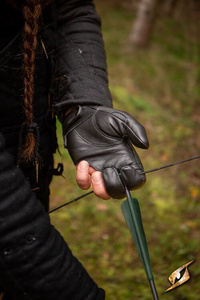 Archery Half-glove - Black - Left Hand