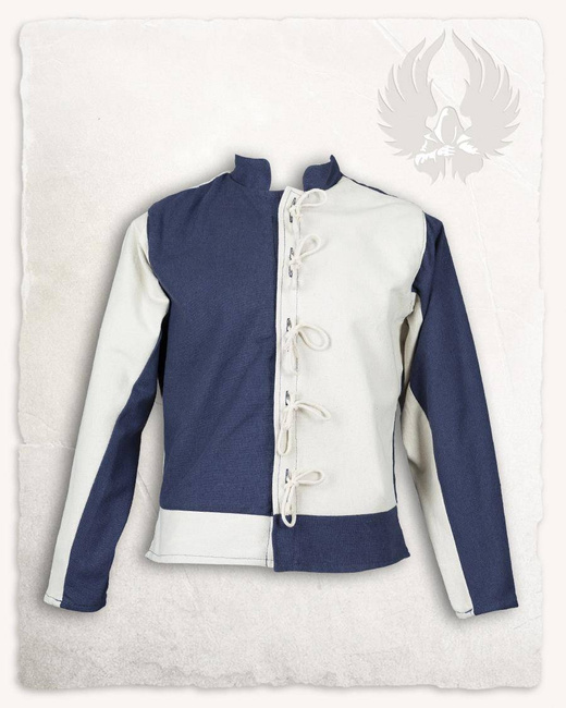Gustav Jacket Canvas Blue/Cream - landsknechtowa kurta