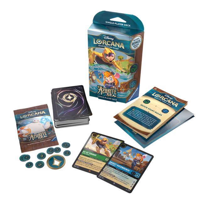 Disney Lorcana: Azurite Sea Starter Deck Emerald and Sapphire