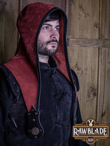 Akku splitleather hood - Red