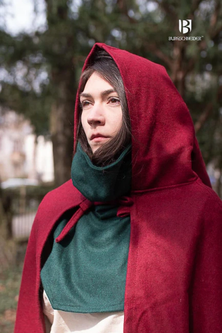 Hooded Cloak Hibernus - Wool - Red