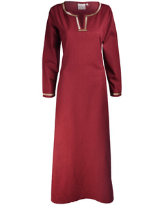 Heloise Dress Bordeaux - płócienna suknia