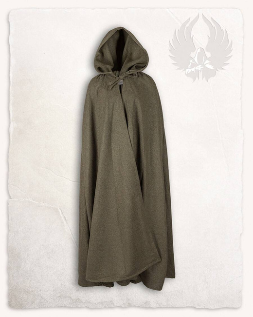 Harun Cloak Wool Olive - wełniana opończa