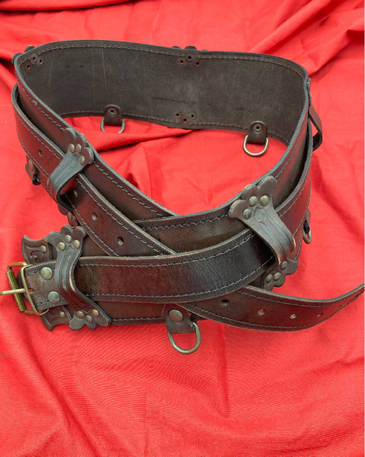 Luthor Belt Brown - skórzany szeroki pas