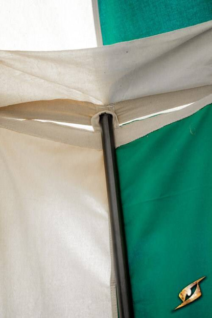 Marquee Tent - 4x6m - Natural/Emerald Green - Standard