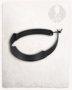 Isidor Crown Black - skórzany diadem