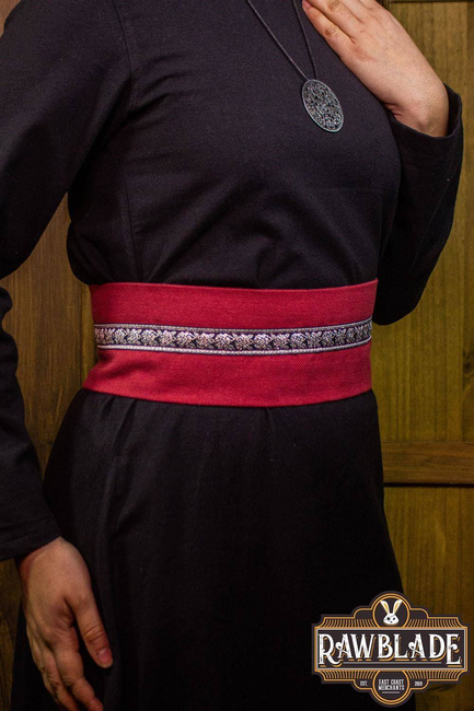 Jeanne fabric belt - Red