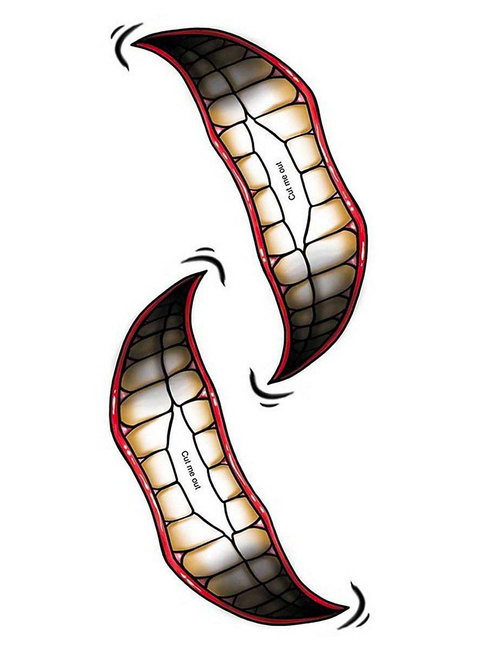 Chompers Big Mouth Tattoo - tatuaż tymczasowy