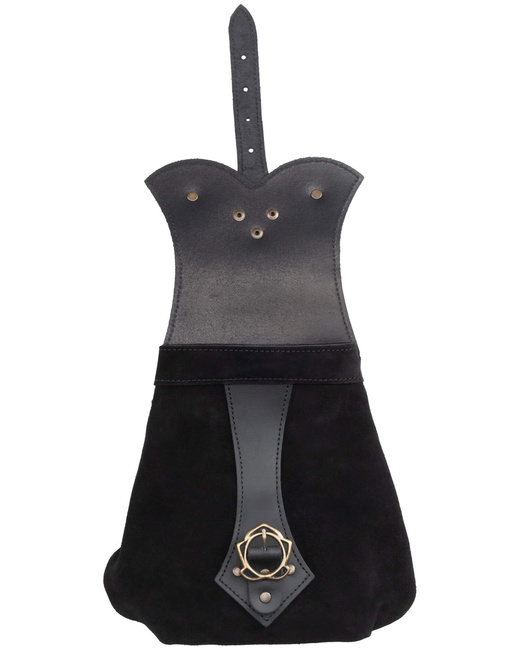 Arcana belt bag - Black - skórzana kaletka
