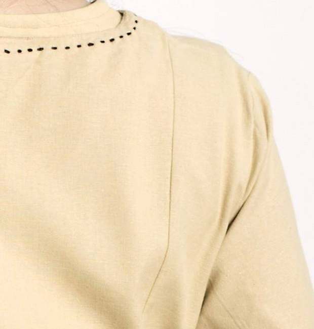 Basic Dress - Beige / Brown