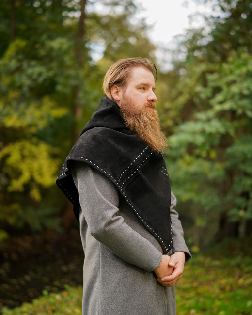 Halaif Hood Canvas Black/Grey 2nd Edition - średniowieczny kaptur