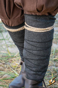 Herringbone Leg Wraps - Wool - Epic Black