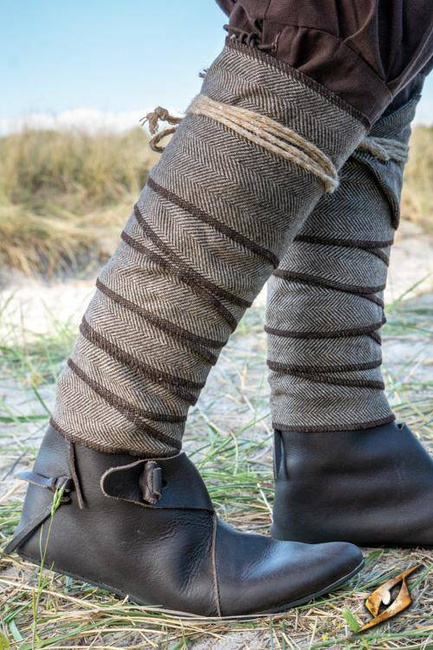 Herringbone Leg Wraps - Wool - Desert Beige