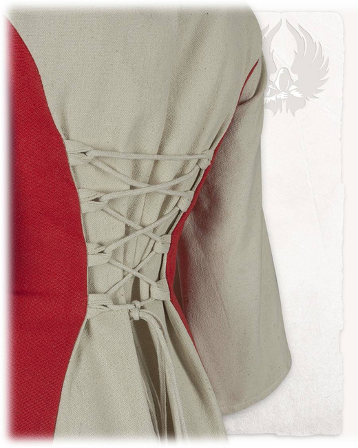 Kirian Girls Dress Cream/Red - średniowieczna suknia