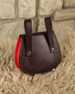 Galvano Templer Belt Bag Red - skórzana torba