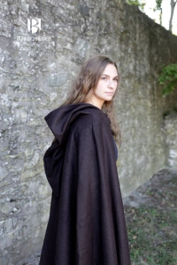 Hooded Cloak Hibernus - Wool - Brown