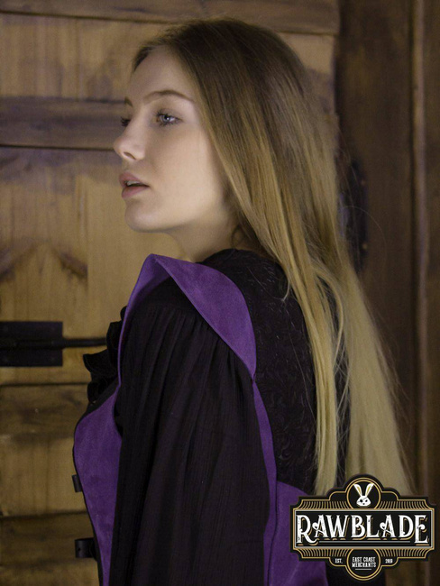 Ylenne Deluxe long Doublet - Black/Purple