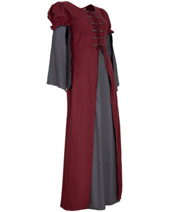 Loreley Dress - Bordeaux - suknia bawełniana