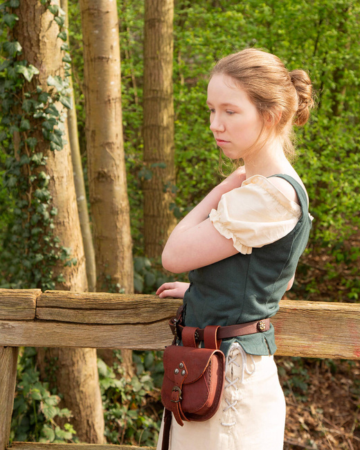 Tika Bodice Canvas Black - kamizelka gorsetowa