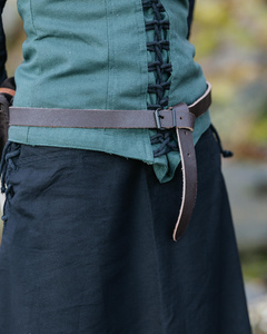 Doran Belt Slim Black - skórzany pasek