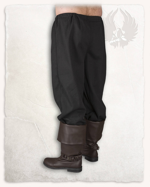 Kasimir Pants Black - płócienne spodnie