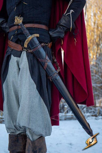 Sword Belt Scabbard Black/Dark Brown 94 cm - pochwa na miecz larpowy