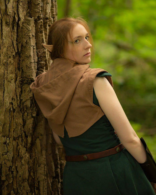 Galatea hood canvas Black- kaptur z krótkim bolerkiem