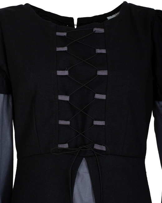 Loreley Dress - Black - suknia bawełniana