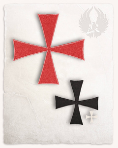 Templar Cross Patch - Black