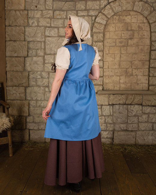 Clara Dress Blue - płócienna sukienka