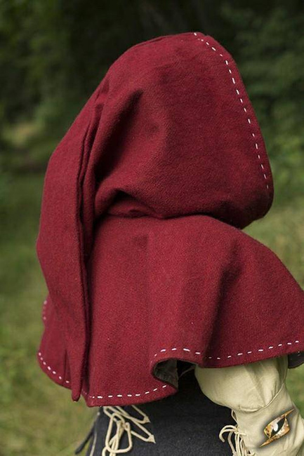 Hood - Medieval - Dark Red