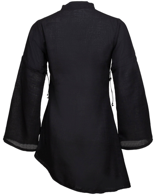 Galatea blouse linen - Black- lniana koszula